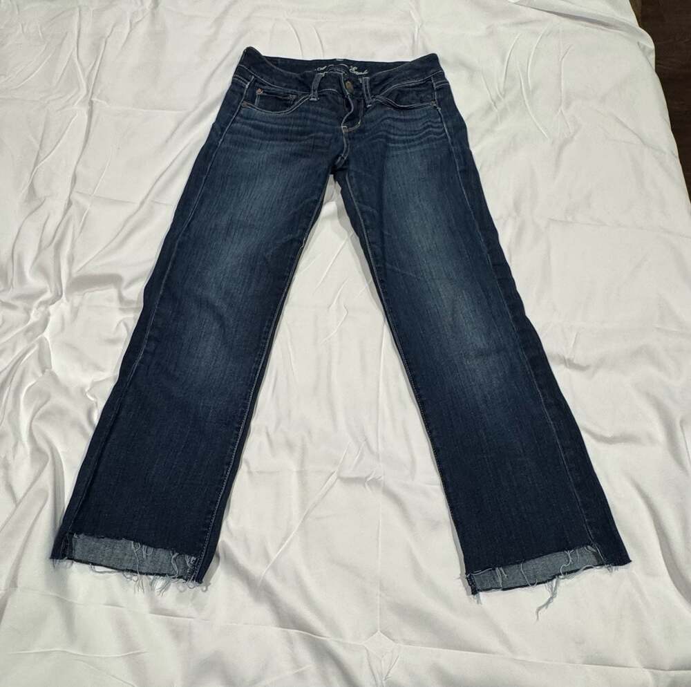 2000’s Y2K American Eagle Stretch Dark Wash Denim Jeans Size 2